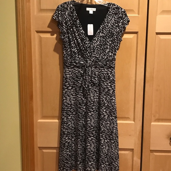 Christopher & Banks Dresses & Skirts - New Christopher & Banks Black and White Midi Dress